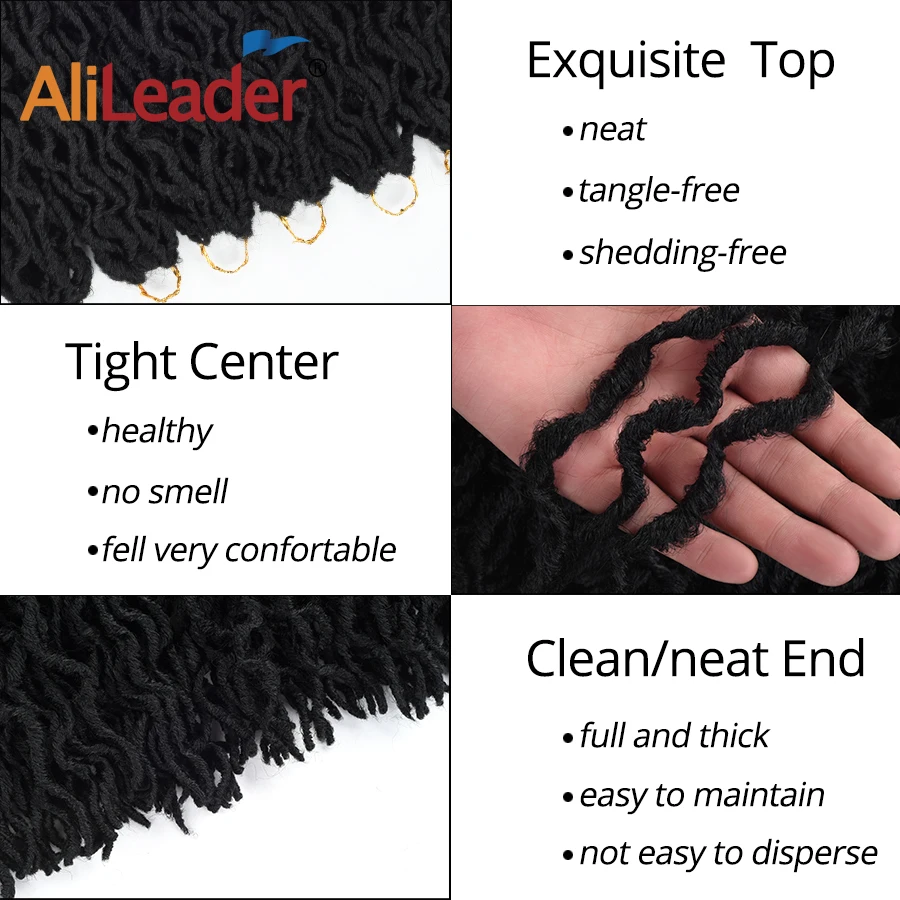Продукция alileader Faux locs Curly оплетка для волос синтетические плетеные волосы 20