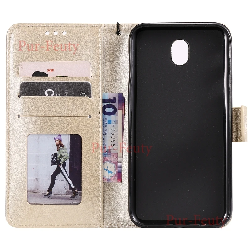 Флип-чехол для телефона Samsung Galaxy J7 2017 7J SM J730 кожаный магнитный Бумажник Etui J 7 J730FM