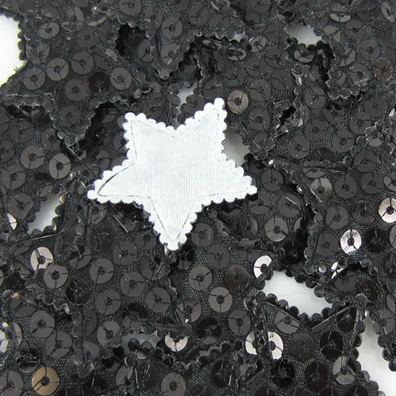 Аппликация с пятиконечными звездами и блестками 100 шт. аксессуары для одежды