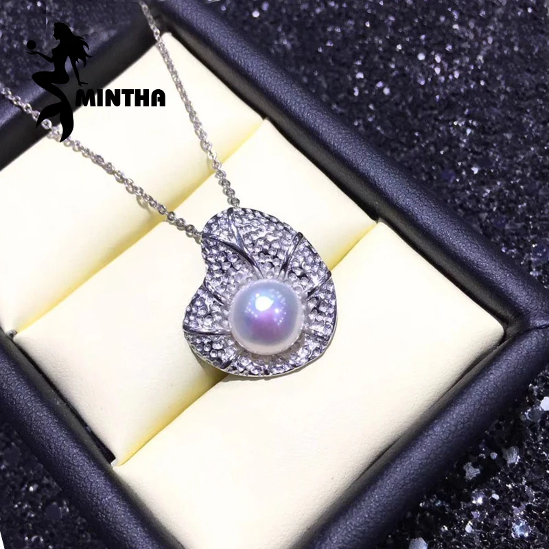 Серьги из жемчуга mintha кулон ожерелье для женщин натуральные Подвески с