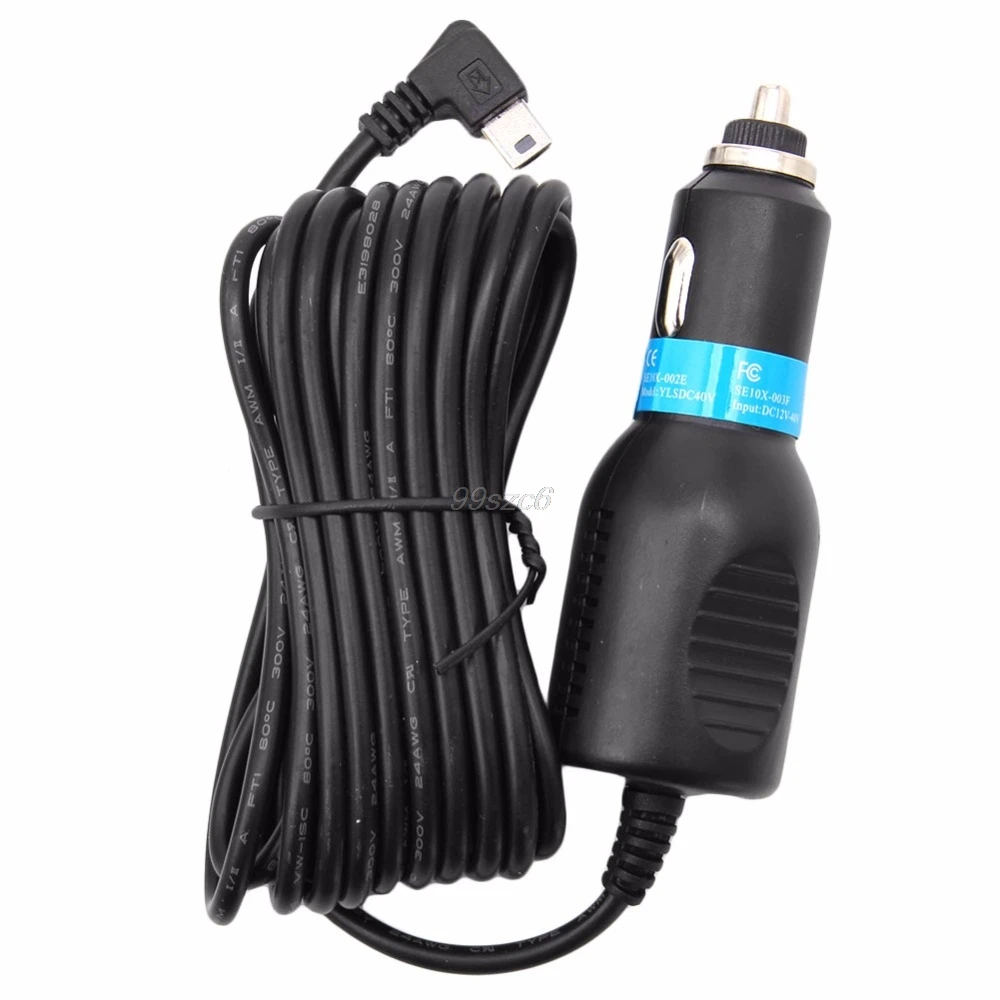 Новинка автомобильное зарядное устройство Mini USB Кабель адаптер для GPS камеры