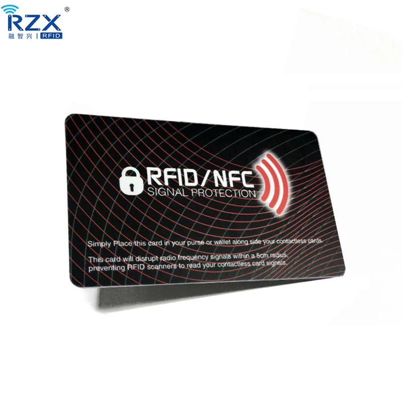 

10pcs free shipping Credit Card Protector 13.56Mhz RFID Blocking NFC Signals Shield Secure For Passport Purse