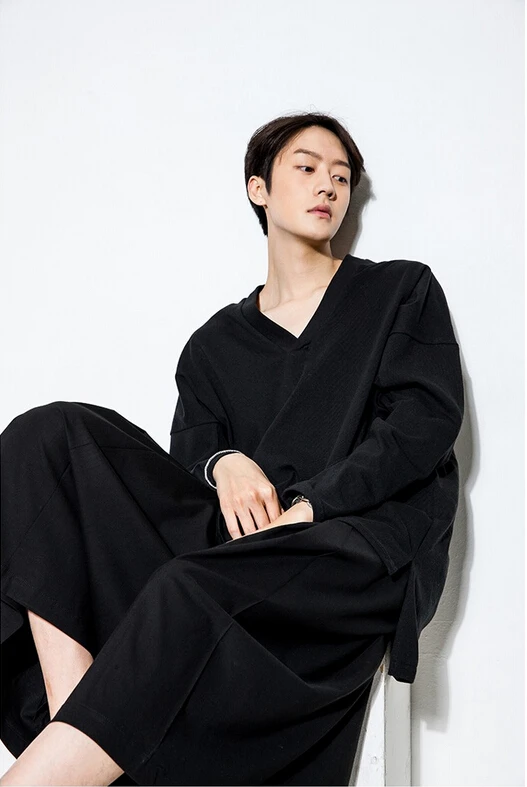 Мужская одежда модные весенние брюки в британском готическом стиле с широкими