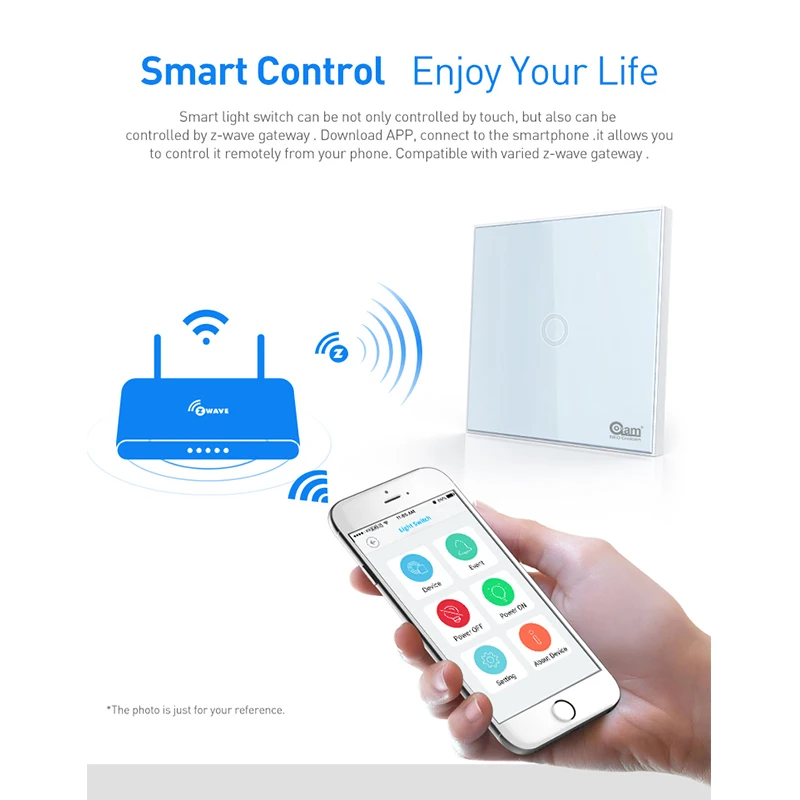 Coolcam 4 шт./лот Z-wave светильник переключатель 1 комплект в стену сенсорная панель устройство для умного дома 1CH домашняя Автоматизация Z Wave Plus беспроводной