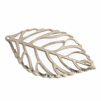 Silver Tone DIY 50 шт. лист коннекторы «филигрань» металлические изделия, соединитель для изготовления ювелирных изделий серьги ювелирные аксессуары - Цвет: Silver Tone