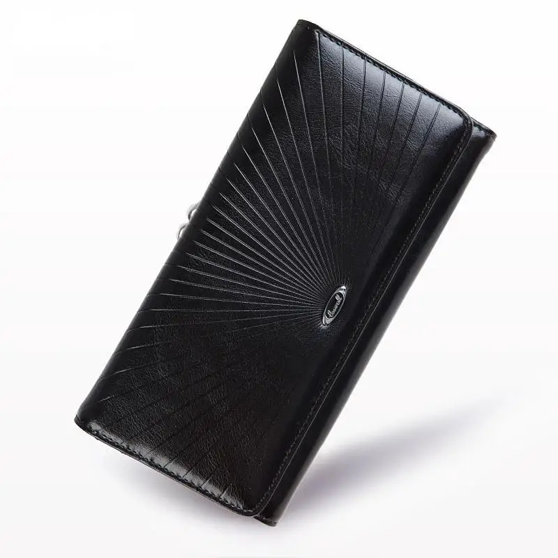 Хорошее качество Разделение кожа женщины кошелек модные бренды Кошелек Длинные