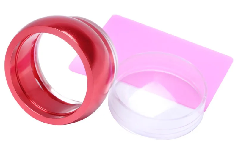 Набор для штамповки ногтей 3 5 см прозрачный желе шаблон дизайна красные