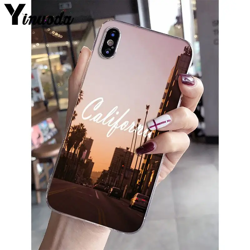 California Travel Pattern TPU Soft Phone Case for iPhone 13 8 7 6 6S Plus X XS MAX 5 5S SE XR 10 Cover | Мобильные телефоны и
