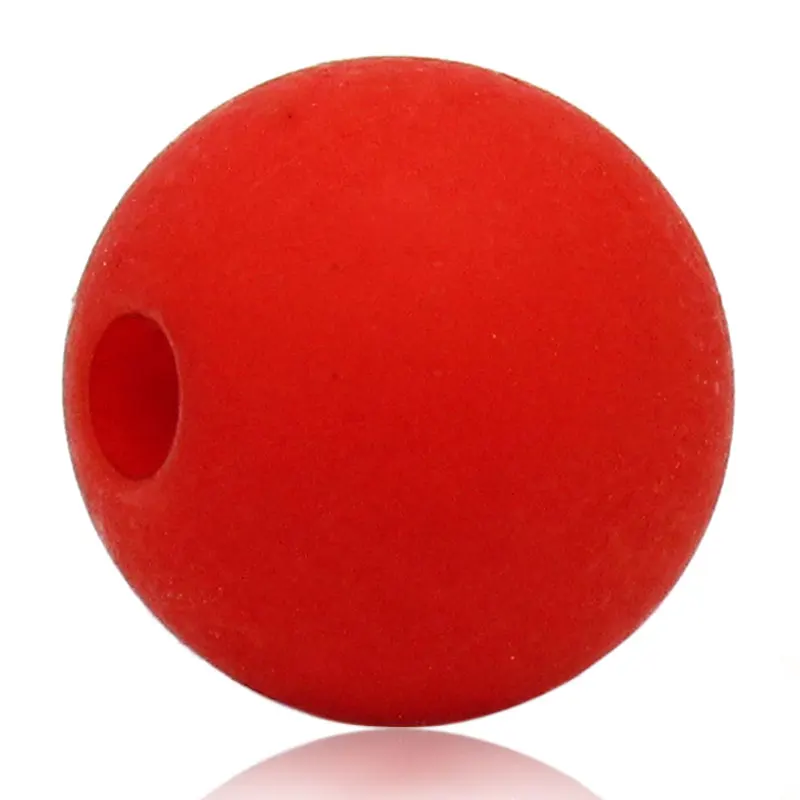 Новинка 300 шт Акриловые Матовые красные круглые шарики разделительные бусины