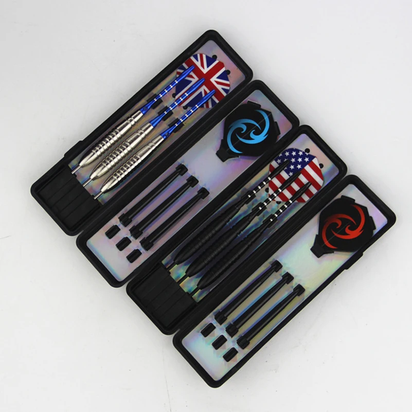 

High Quality 6pcs Professional Straight Dart White/Black Models with Iron Barrel for Indoor Sports Game