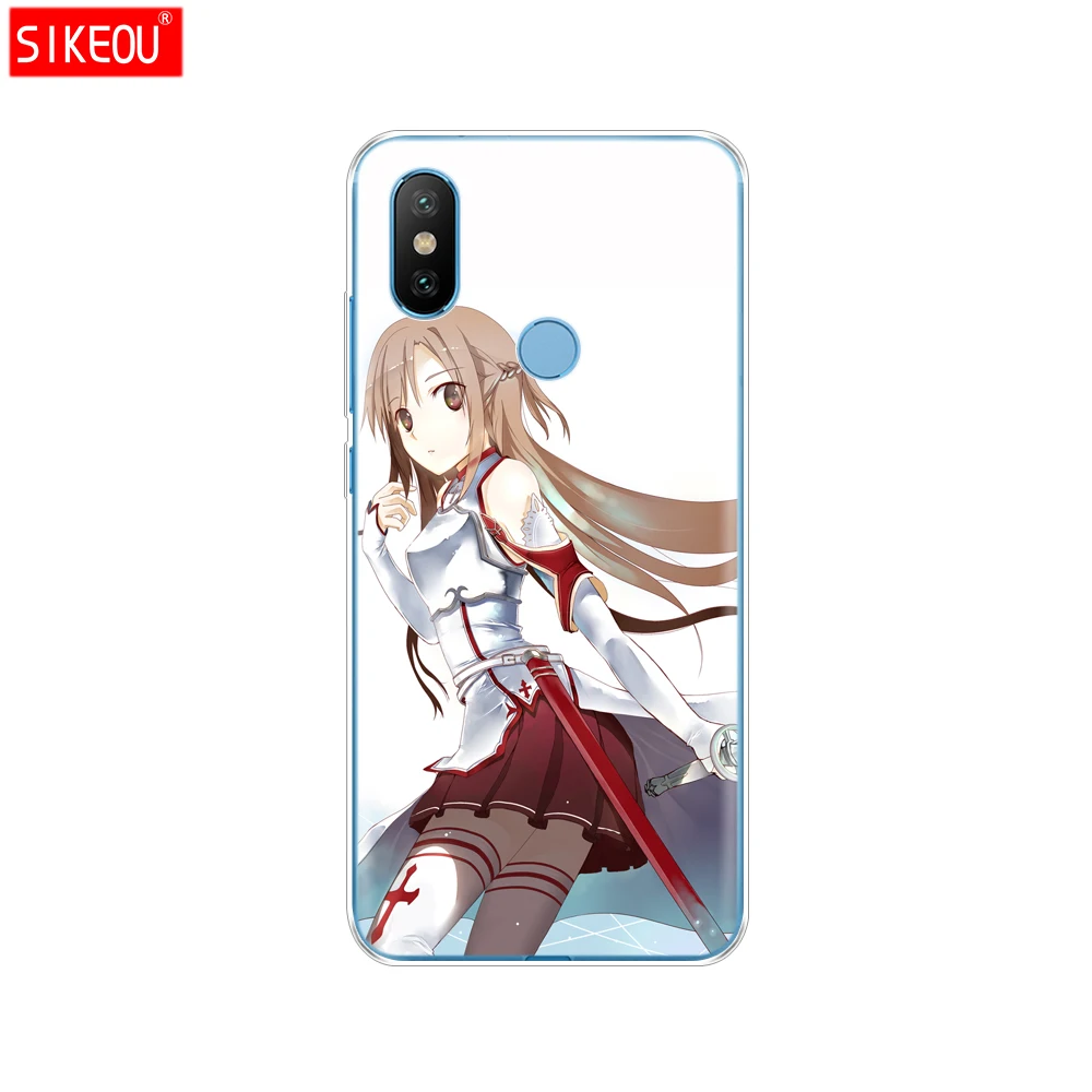 Силиконовый чехол SIKEOU Sword Art Online с японским аниме для Xiaomi Mi A1 A2 5 5S 5X 6 Mi5 MI6 NOTE 3 MAX Mix 2