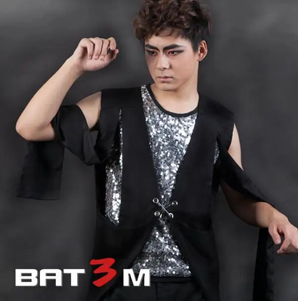 

England designer black vest Singer stage men's vest men brand roupas masculinas sexy tank 1 camisetas regatas Customizable