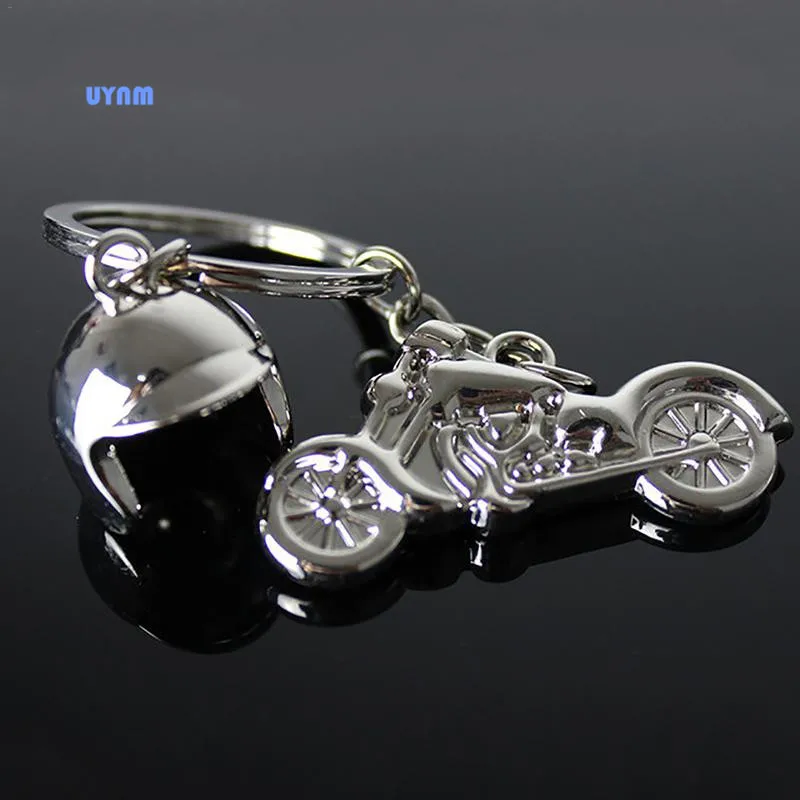 UYNM 3D motorcycle metal keyring silver helmet keychain creative gift alloy car for men interior accessory | Автомобили и
