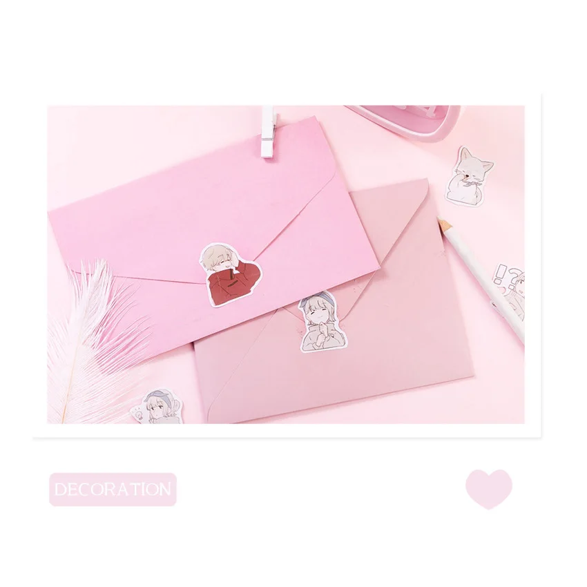 20 упаковок/партия Kawaii Love Overture мини бумага самоклеющиеся наклейки DIY украшения