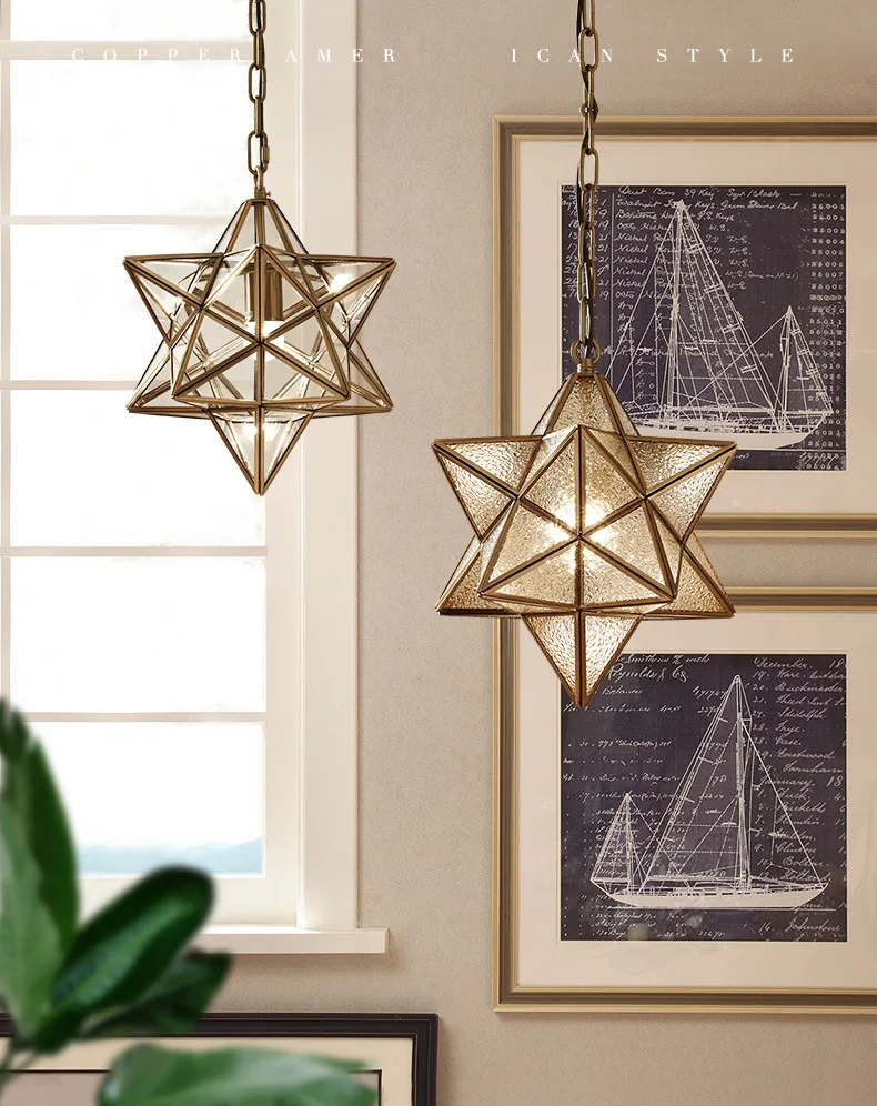 Современные светодиодные подвесные светильники DX медное освещение для столовой