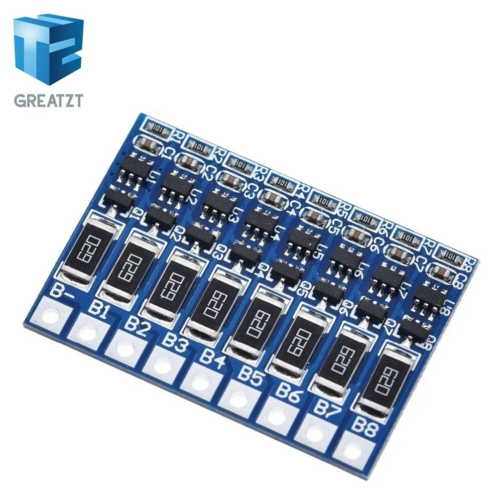 GREATZT 8S 4 2 v li ion балансировочная плата 18650 Li Ion балансирующая для полной зарядки