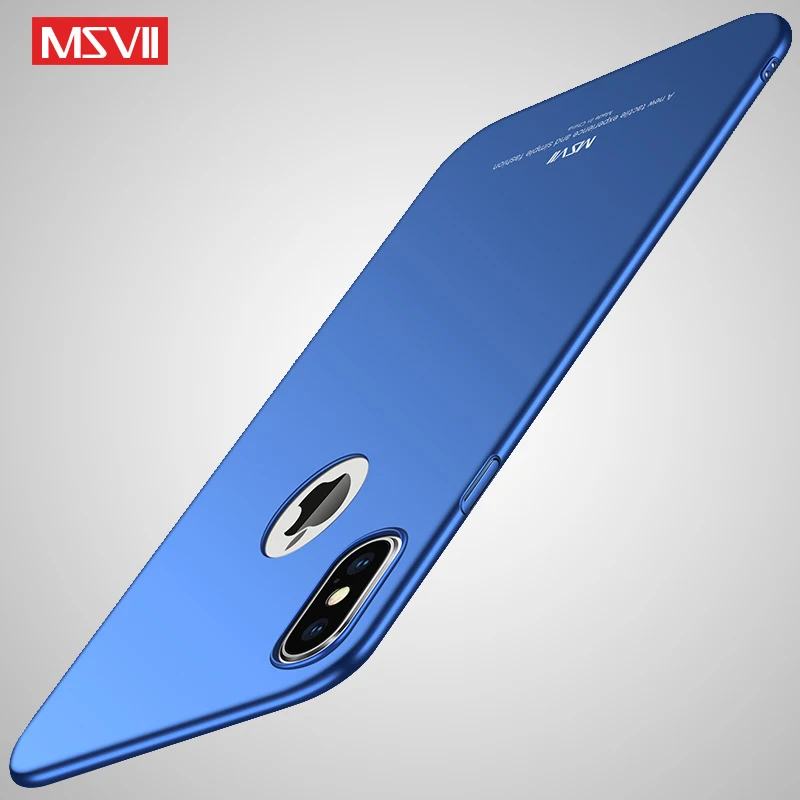 Для iPhone XS MAX чехол MSVII бренд Silm Скраб для X XR Coque Ультратонкий Apple Case 2018 |