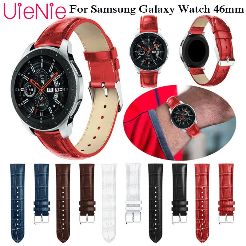 

22mm Watch Strap for Samsung Gear S3 Frontier/Classic Galaxy Watch 46mm band Leather Watchband for Huami Amazfit stratos 2 2S