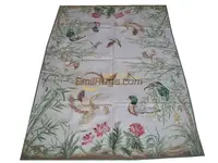Style Luxury Needle Point Hand-woven Carpet Beautiful Amazing Hand Crafted Gorgeous Floral Needlepoint Handmade