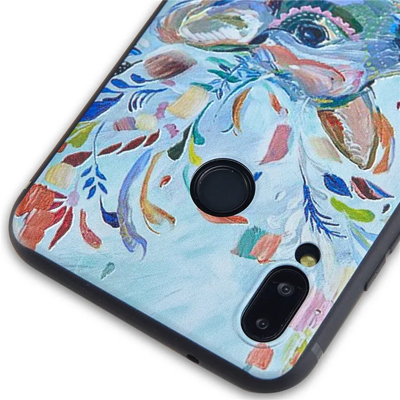 Чехол HEMASOLY для Huawei Mate 20 Lite силиконовый чехол Honor 8X мягкий TPU Play 3D Relif Fish Flower