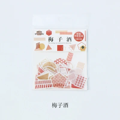 1set/1lot Kawaii Stationery Stickers Fresh Geometry Diary Planner Decorative Mobile Stickers Scrapbooking DIY Craft Stickers - Цвет: meizijiu