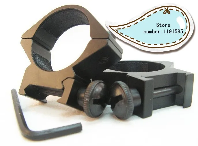 

2pcs/lot 25mm 1 Inch 1" Ring Weaver Scope torch Rail Lower Mount 20mm picatinny for flashlight rifle scope