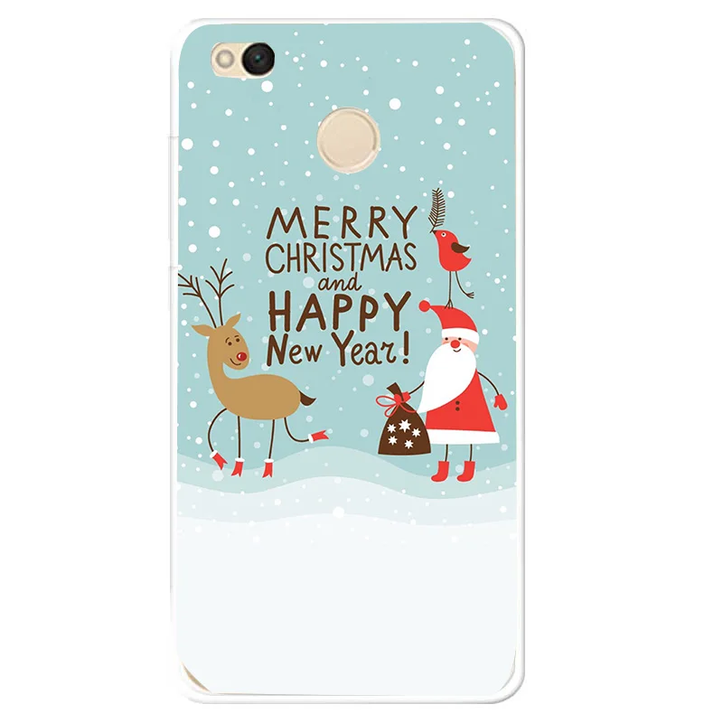 TPU Case For Xiaomi Redmi Note 5 4 4X 4A 5A Cartoon Christmas Soft Back Cover Mi A1 5X funda xiaomi redmi Carcasa |
