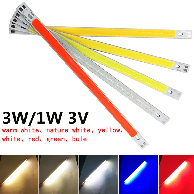 1/3w  White Warm White Red Blue  COB Strip  LED Bar Lihgt Sring  Accessory  60*8mm