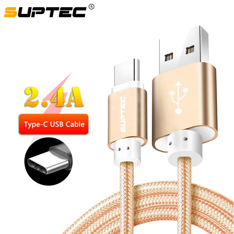 SUPTEC 3M 2.4A плетеный нейлоновый кабель USB Type C для Samsung S9 S8 Xiaomi Huawei зарядки данных USB-C