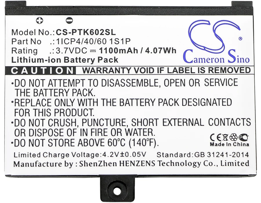 

Cameron Sino 1100 Battery 1ICP4/40/60 1S1P for Pocketbook Pro 602 Pro 603 Pro 612 Pro 902 Pro 903 Pro 912 Pro 920 Pro 920.W