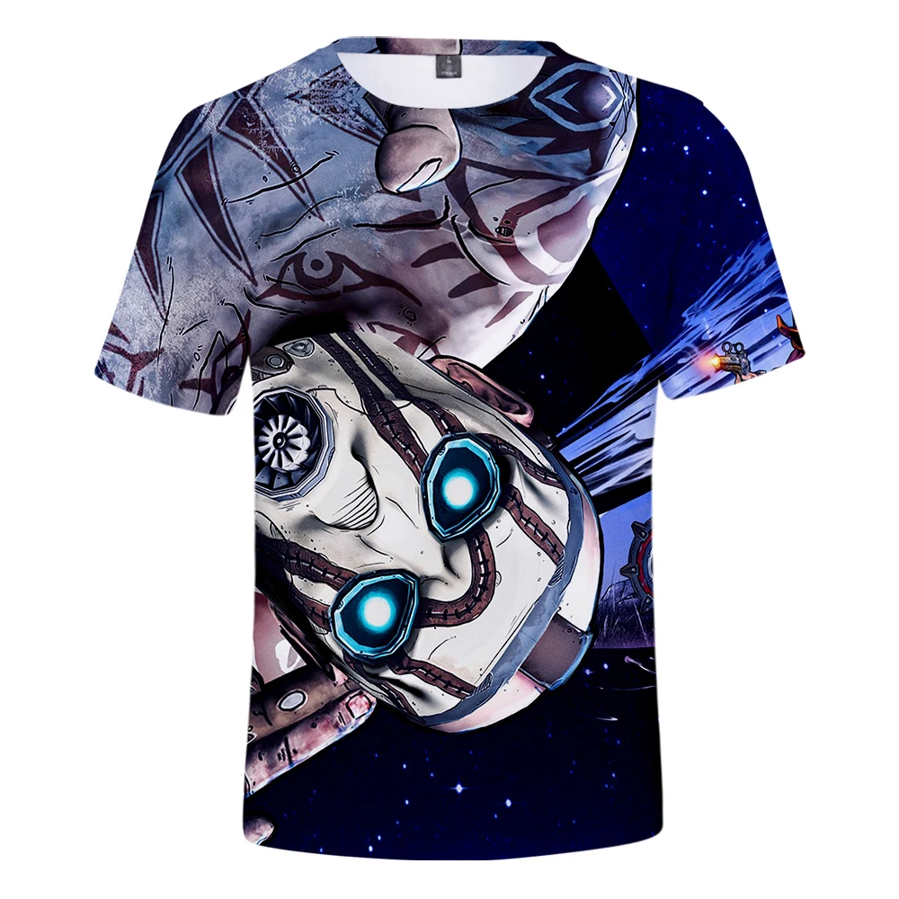 Лидер продаж футболка с 3D принтом игры Borderlands 3 летняя модная коротким рукавом