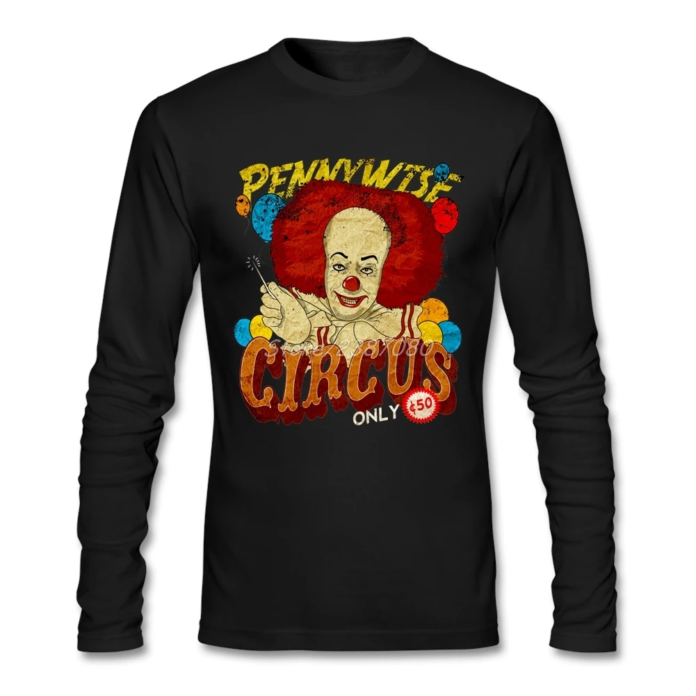 Цирк Clown футболка хлопчатобумажная с длинным рукавом для фильм это одежда 2020