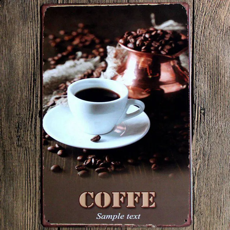 Кофейные оловянные знаки металлическая пластина настенный паб детская комната