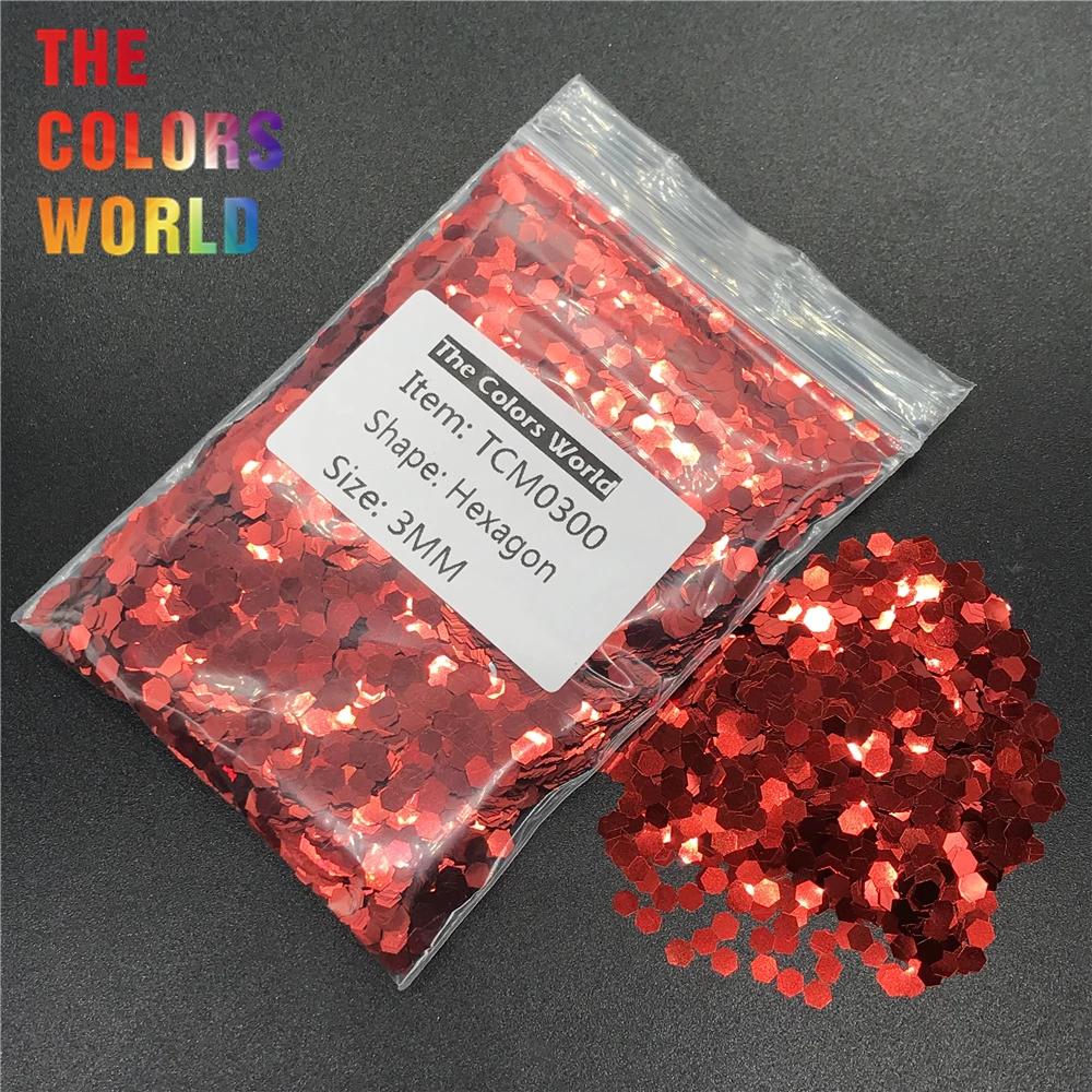 

TCM0300 Maroon Red Color Metallic Luster Hexagon Shape Nail Glitter Nail Art Decoration Body Glitter Henna Handwork Material DIY