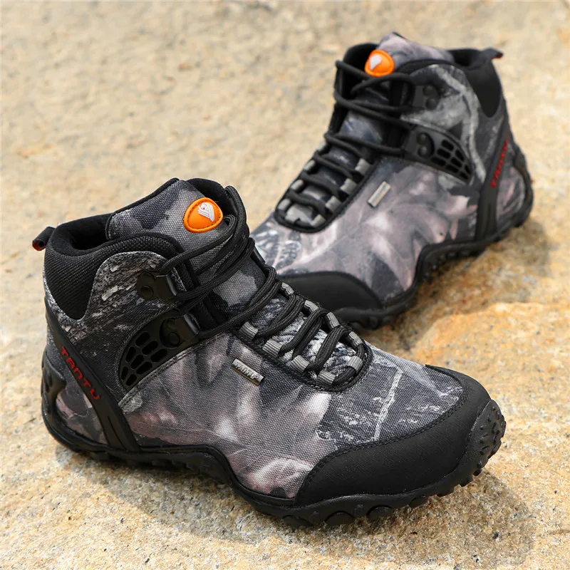 PINSV высокие кроссовки мужские непромокаемые походные ботинки Трекинговые
