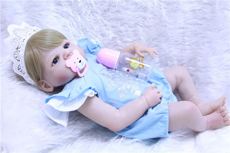Силиконовые куклы reborn babies bonecas 55 см безопасные и нетоксичные игрушки для девочек