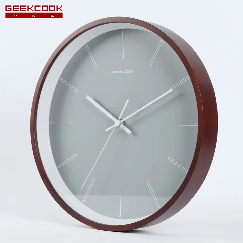 Geekcook настенные часы современный дизайн со стеклом деревянные металлические
