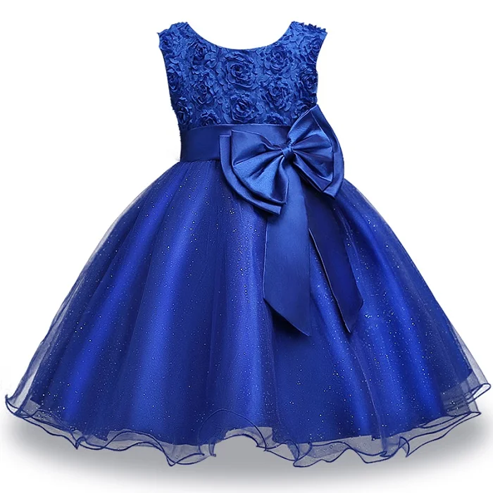 navy blue Осенне-зимнее кружевное высококачественное платье для маленьких девочек; наряд для дня рождения Детские Свадебные платья праздничная одежда для девочек от 3 до 12 лет - Цвет: navy blue