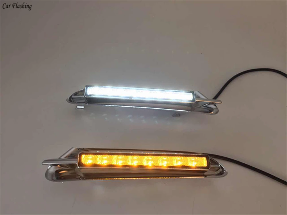 Автомобильная проблесковая 1 набор 12V светодиодный DRL Габаритные огни дневного