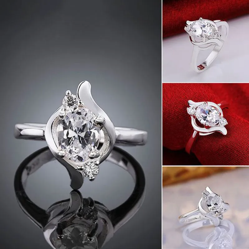 Посеребренная кольцо стерлингового серебра--Jewelry Кольцо заводские цены моды