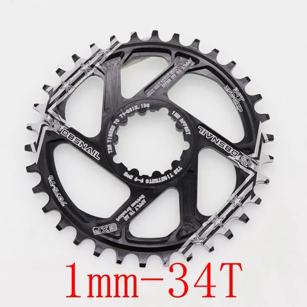 1mm 34T black Улитка цепное кольцо для GXP 6 мм 1 мм смещение круглый Орел 30 32 34 Т 36 38 40X9X0 XX1 XO1 MTB велосипед цепное колесо велосипед зубная пластина - Цвет: 1mm 34T black