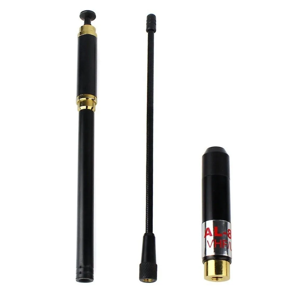 

High Gain AL-800 SMA-M Antenna Dual Band VHF UHF Telescopic Antenna for TYT HYT BAOFENG WLKIE TALKIE retractable Antenna