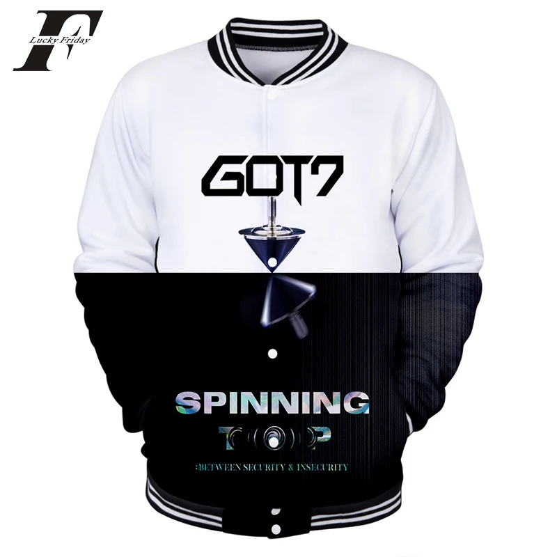 Бейсбольная куртка KPOP GOT7 Jackson с 3D принтом для мужчин и женщин повседневные