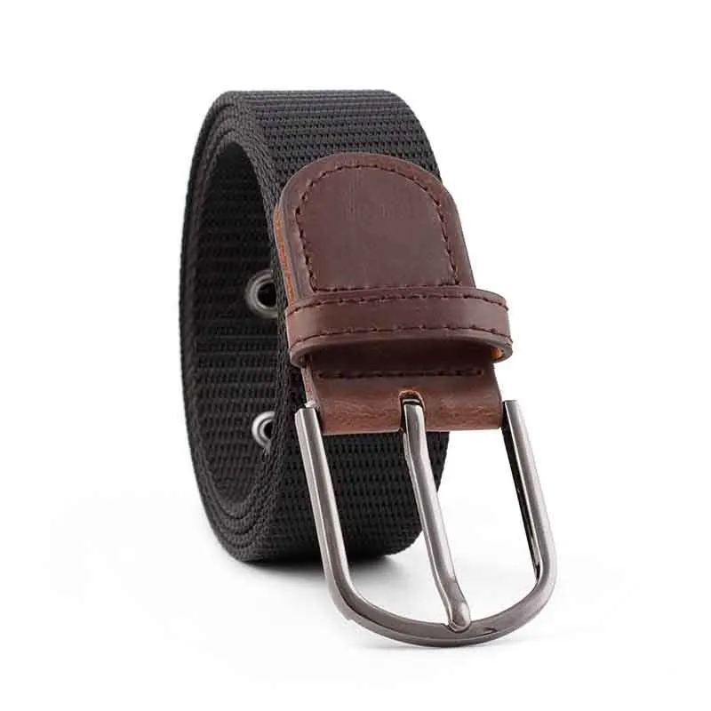 

New ladies fashion versatile canvas belt unisex pin buckle belt tide pants belt woven belt 6 color optional