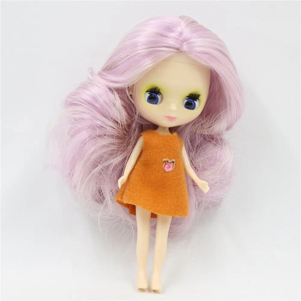 nude doll Ледяная мини-кукла пульпа 11 см много видов цветов волос одежда случайный № 2 - Цвет: nude doll