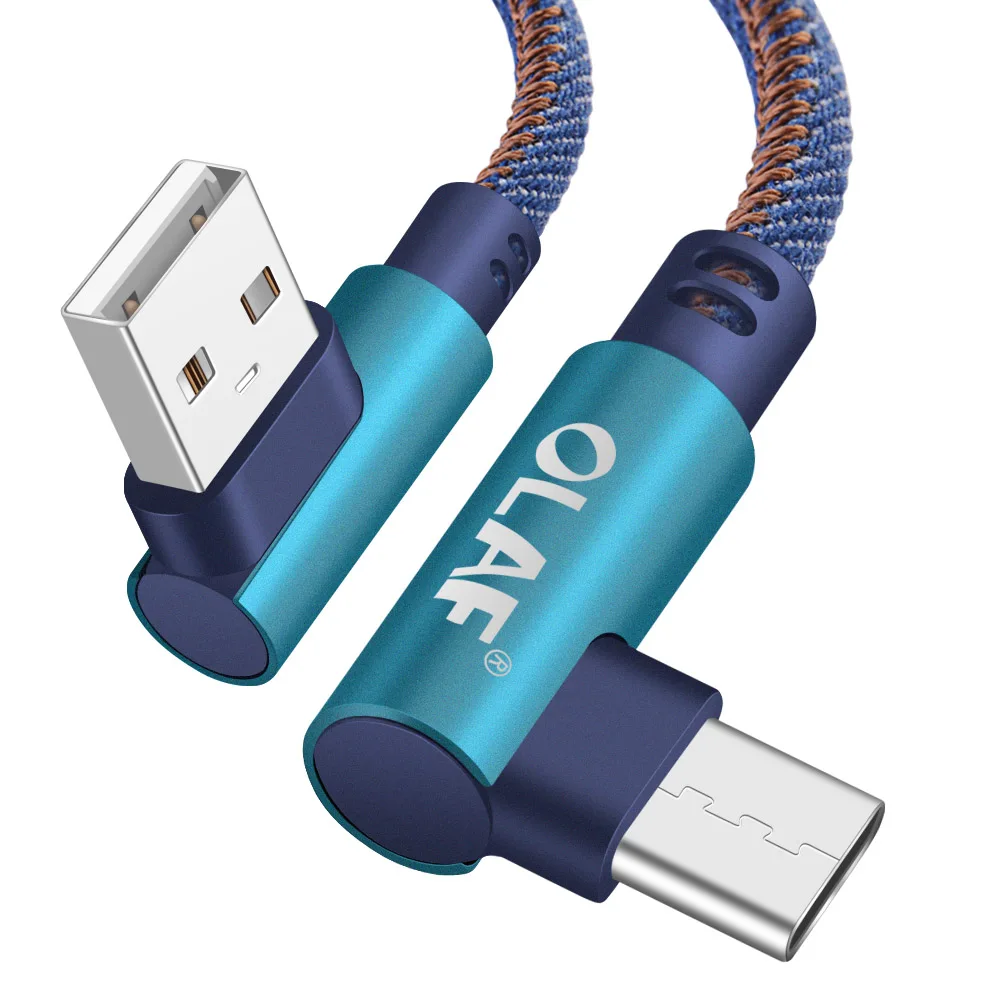 Blue 2 м 1 м usb type C кабель для samsung Galaxy S10 S9 S8 Plus OnePlus 6t быстрая зарядка USB-C зарядное устройство для мобильного телефона USB C type-C кабель - Цвет: Blue