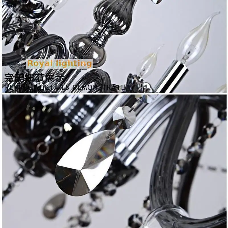 Профессиональная люстра из черного стекла для салона ресторана 12 18 дюймов