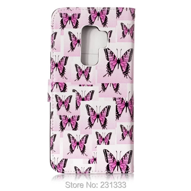 C-KU Cartoon OWL Oil Wallet Leather Pouch Case For Samsung Galaxy S9 PLUS Flower Skull Tiger TPU ID Card Stand Skin Fashion 1PCS | Мобильные