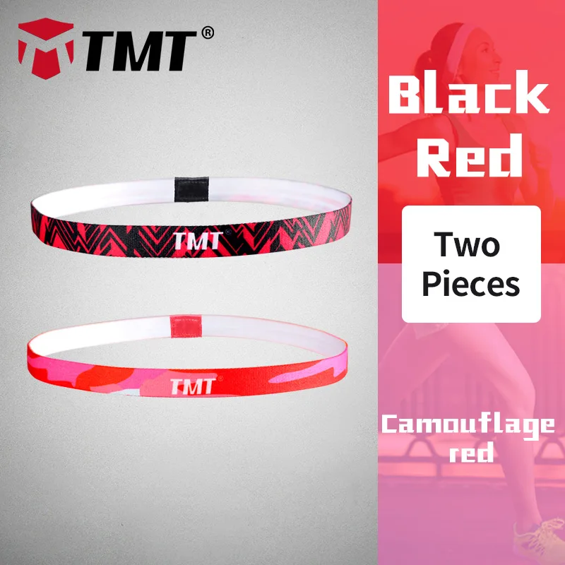 RED TMT силиконовая Нескользящая спортивная повязка на голову эластичная повязка на голову подкладка Sweatband лента для волос при занятиях йогой для тенниса баскетбола бег тренажерный зал-унисекс - Цвет: RED