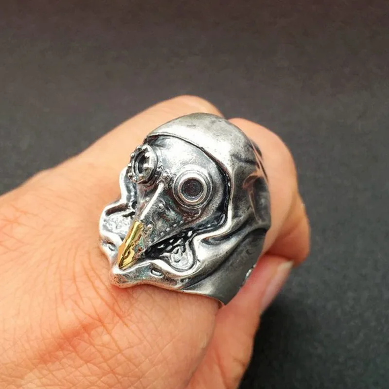 S925 Серебряное винтажное серебряное кольцо мужское модное Открытое